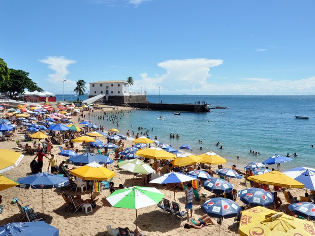 Praia da Barra (Foto: Jairo Gonçalves/G1 Bahia)