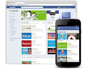 Centro de aplicativos do Facebook será similar a App Store, da Apple, e ao Google Play (Foto: Divulgação)