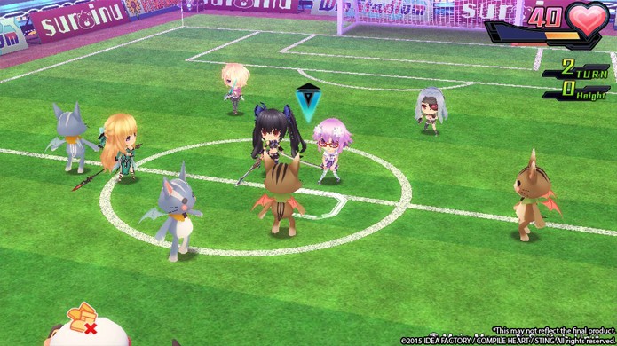 Variedade de cenários mantém as batalhas de Hyperdevotion Noire bem interessantes (Foto: Divulgação)