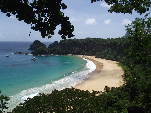 Baía do Sancho, em Fernando de Noronha (Foto: Ana Clara Marinho/TV Globo)