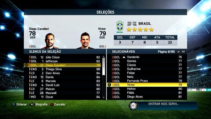 Fifa 14: como convocar sua própria seleção no jogo de futebol (Foto: Reprodução/Murilo Molina)