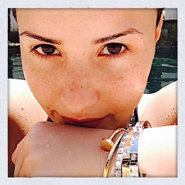 Demi Lovato posa sem maquiagem (Foto: Instagram/ Reprodução)