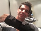 Alexandre Barillari realiza tratamento médico após sofrer acidente de moto