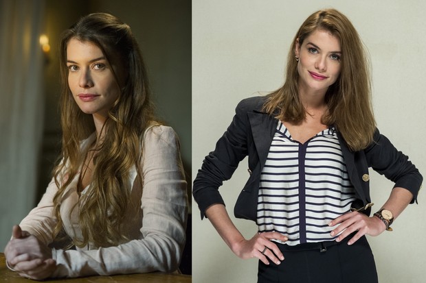 Antes e depois de Lívia, personagem interpretada por Alinne Moraes (Foto: Divulgação Globo)