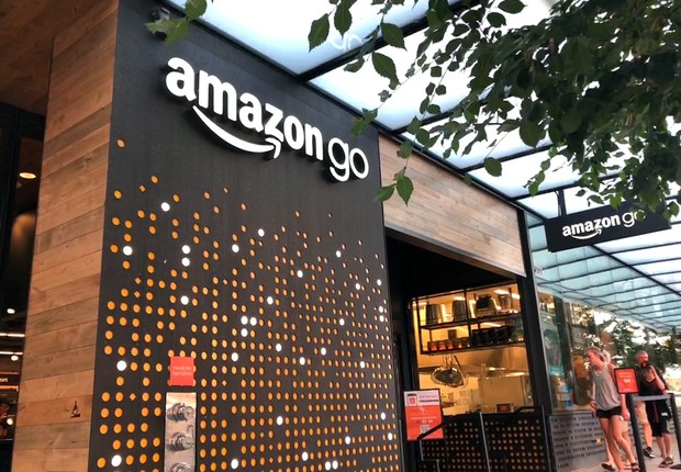 Fachada da Amazon Go, supermercado sem filas da Amazon (Foto: Época NEGÓCIOS)