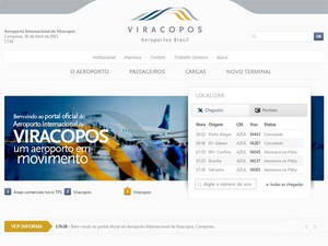 aeroporto - [Brasil] Novo site do aeroporto de Viracopos é lançado com 'tempo real' dos voos Site-viracopos