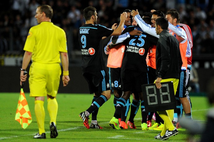 Gignac Olympique Marseille x Evian  (Foto: AFP)