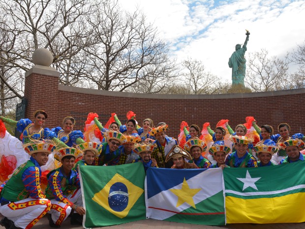 Quadrilheiros de Roraima foram para Nova Iorque apresentar o São João brasileiro (Foto: Divulgação/ PMBV)