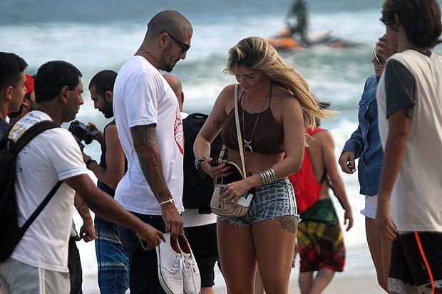 Fernando Medeiros e Aline Gotschalg (Foto: Marcos Ferreira / Photo Rio News)