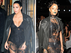 Kim Kardashian e Rihanna usam looks praticamente iguais. Compare!