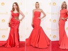 Vermelho, branco e azul: veja as cores que foram hit nos modelitos das famosas no prêmio Emmy 2014