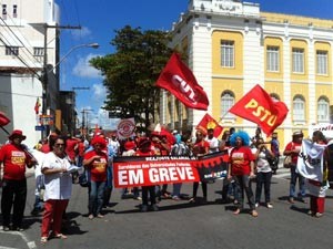 Servidores fazem manifestação no centro de João Pessoa (Foto: Foto: Divulgação/Aduf-PB)
