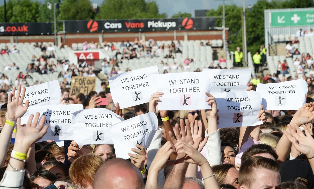 Público do One Love Manchester (Foto: Associated Press)