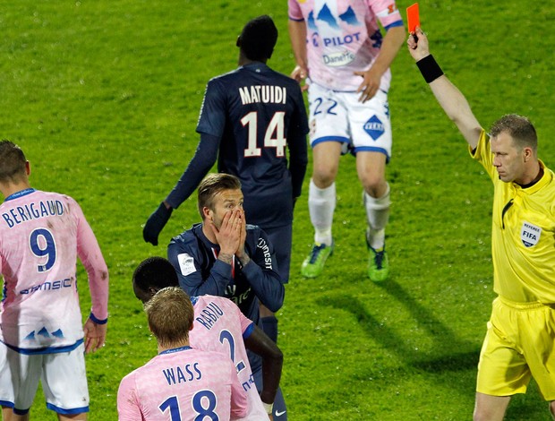 David Beckham expulso PSG (Foto: AP)