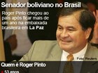 Saída do senador Roger Pinto foi caso 'grave', diz chanceler da Bolívia