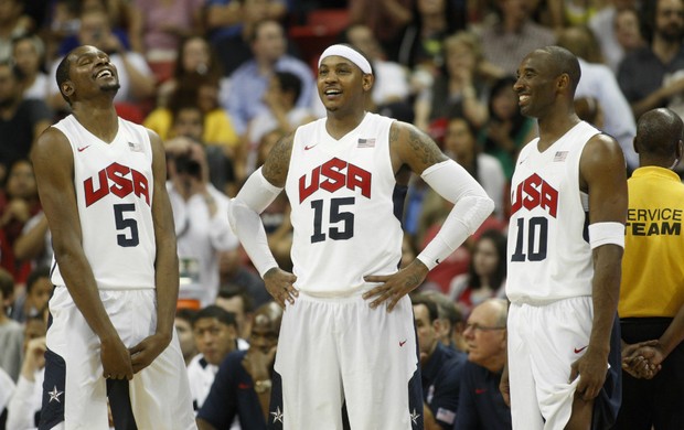 Kevin Durant, Carmelo anthony e Kobe Bryant, seleção dos EUA (Foto: Reuters)
