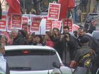 Sindicatos protestam contra o ajuste fiscal e terceirização em todo o país