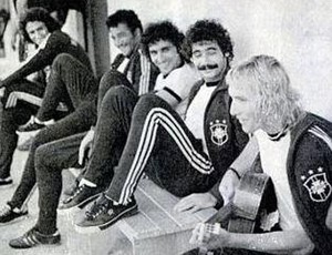 Imagem com Marinho Chagas e Rivelino, em 1974 #RN (Foto: Arquivo Pessoal)