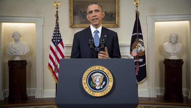 Anúncio histórico: Obama anuncia na Casa Branca retomada de relações com Cuba  (Foto: Agência EFE)