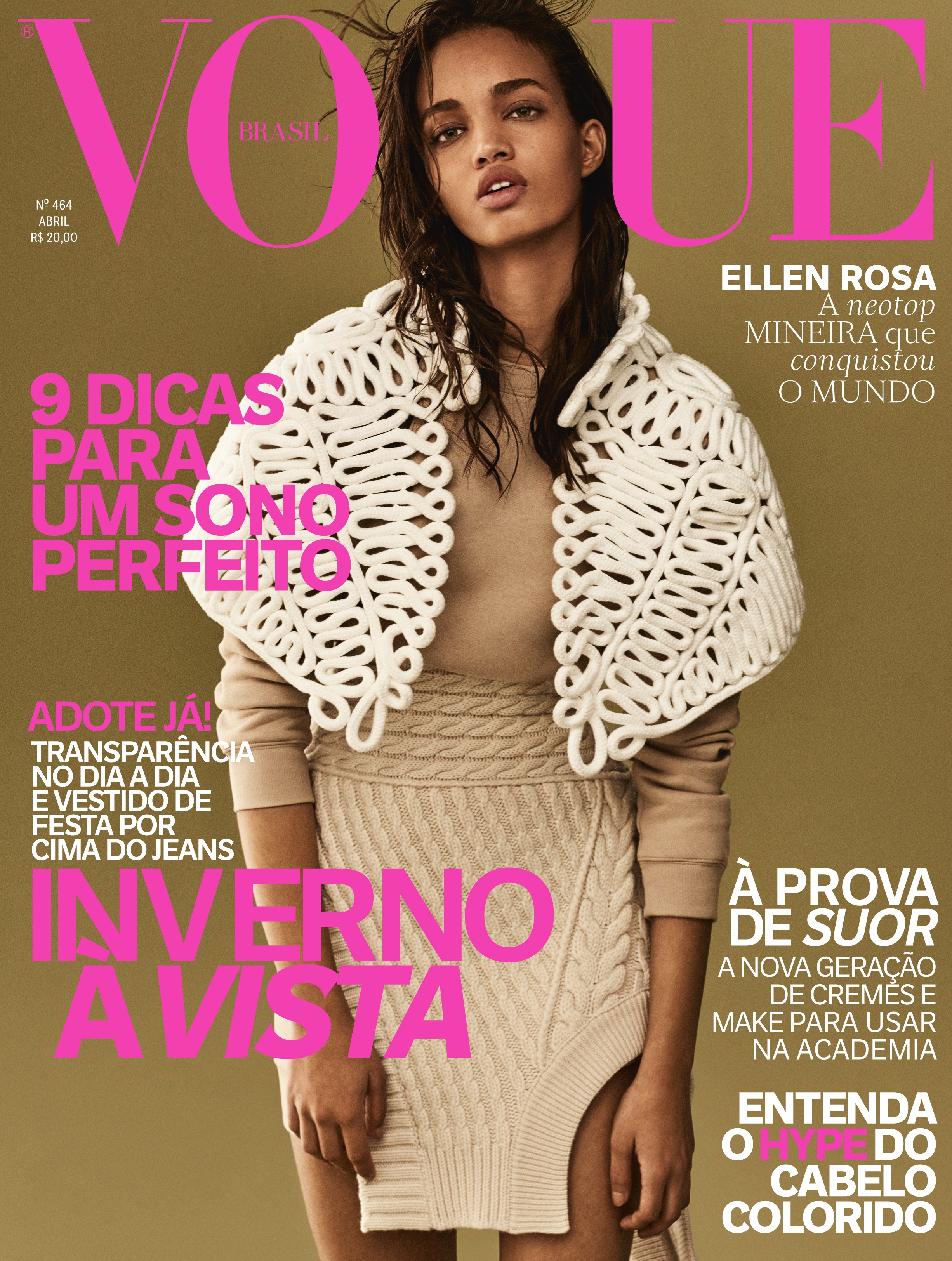 Ellen Rosa em dose dupla na Vogue de abril! (Foto: Vogue Brasil)