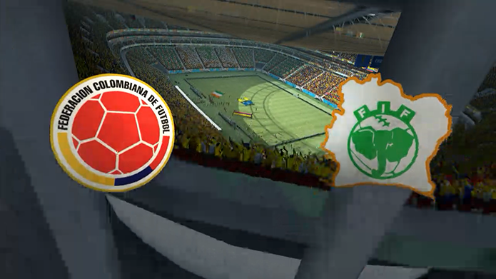 Simulation Fifa World Cup 2014: Colombia x Ivory Coast (Photo: Playback / Murilo Molina)