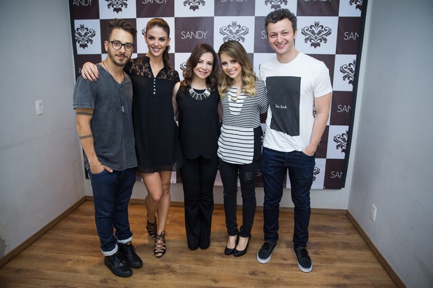 Junior lima, Mônica Benini, Noely, Lucas Lima e Sandy (Foto: Manuela Scarpa/Photo Rio News)