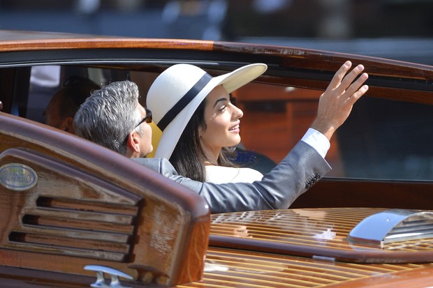 George Clooney e Amal Alamuddin  (Foto: Agência AFP)