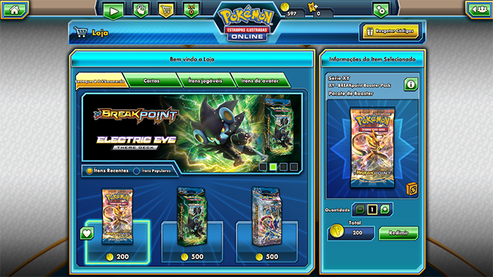 Compre boosters em Pokémon TCG (Foto: Reprodução/Murilo Molina)