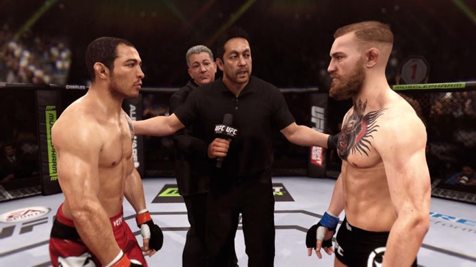 Será que Aldo vs McGregor em EA Sports UFC será igual na vida real?(Foto: Reprodução/André Mello)