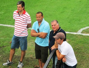 Neymar pai e Odílio Rodrigues santos (Foto: Marcelo Hazan / GloboEsporte.com)