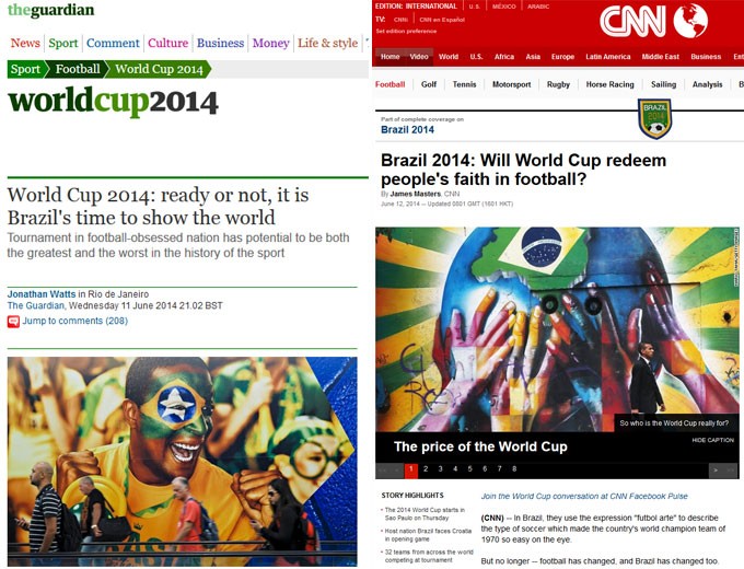 The Guardian e CNN destacam a importância da Copa para o Brasil