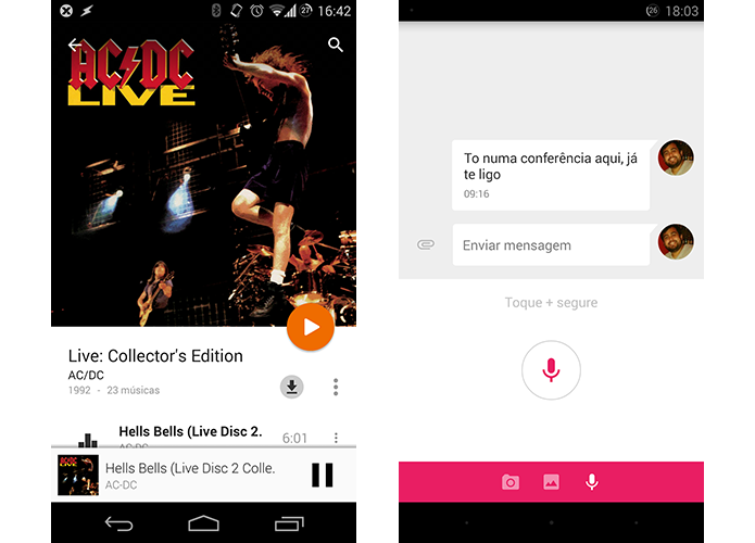 Aproveite o Material Design do Play Música e Messenger (Foto: Reprodução/Paulo Alves)