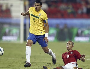 Thiago Silva, Brasil x Egito (Foto: AP)