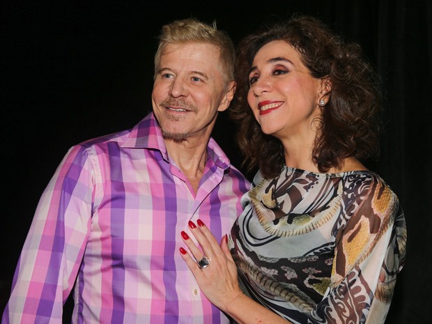 Miguel Falabella e Marisa Orth após estreia de peça em São Paulo (Foto: Marcos Ribas/ Foto Rio News)