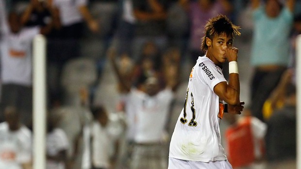 Neymar gol Santos (Foto: Ricardo Saibun / Ag. Estado)