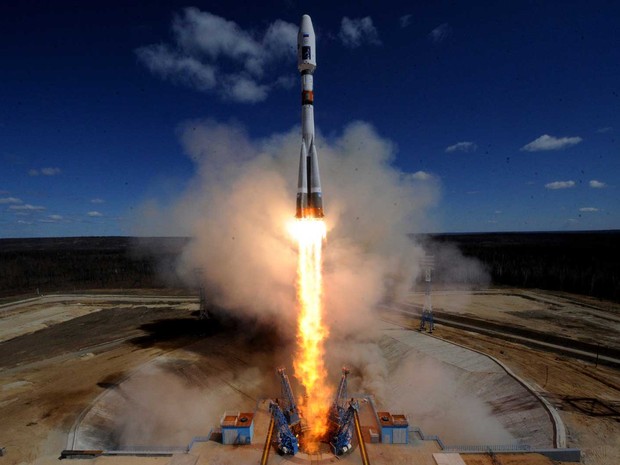 Soyuz 2.1a decolou do cosmódromo de Vostochni (Foto: Kirill Kudryavtsev / POOL / AFP Photo)