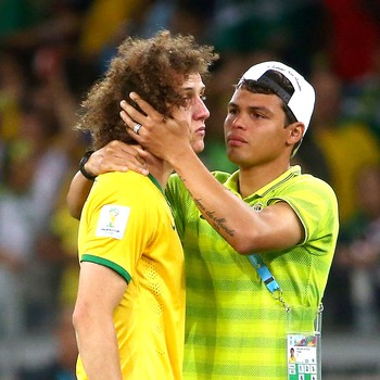 David Luiz e Thiago Silva derrota Brasil x Alemanha (Foto: Getty Images)