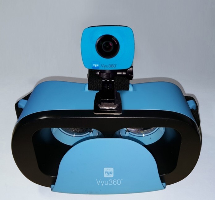 Câmera chama atenção pela venda com óculos de realidade virtual Cardboard e com o viewfinder de realidade virutal (foto) (Foto: Divulgação/Vyu)