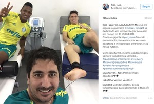 Focado no Choque-Rei, Moisés faz fisioterapia durante folga do elenco