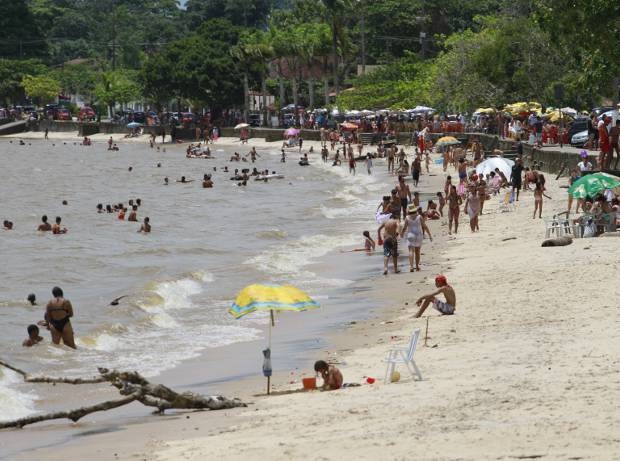 Praia do Murubira, na ilha do Mosqueiro, irá receber ações do Projeto Verão com Justiça, do TJE/PA. (Foto: Camila Lima/OLiberal)