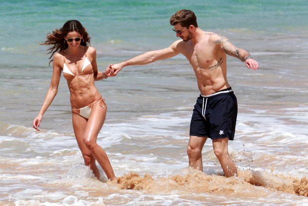 Izabel Goulart e Kevin Trapp (Foto: AgNews)