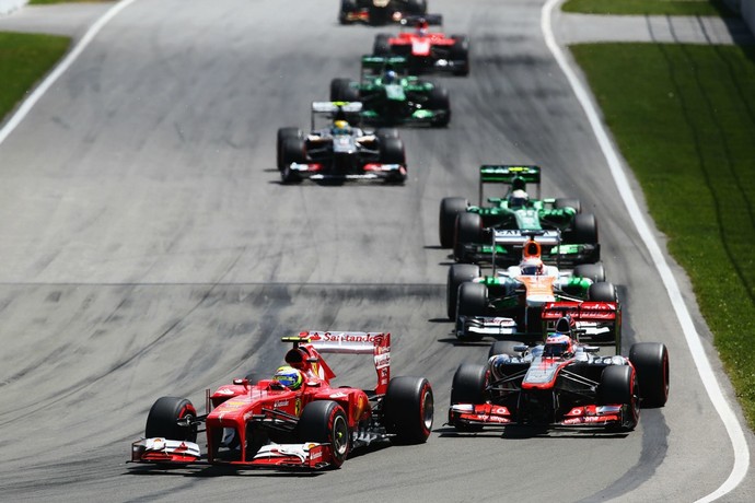 Felipe Massa ultrapassou diversos adversários no GP do Canadá de Fórmula 1 (Foto: Getty Images) Felipe Massa ultrapassou diversos adversários no GP do Canadá de Fórmula 1 (Foto: Getty Images)