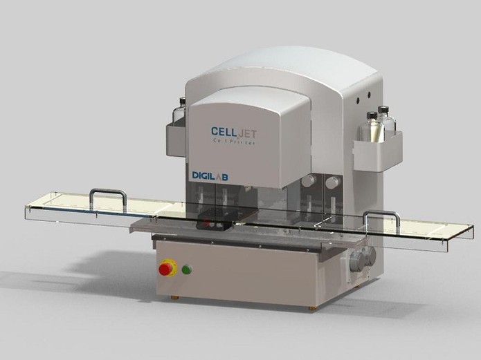 Máquina utilizada para bioimpressão (Foto: Divulgação/CellJet) Máquina utilizada para bioimpressão (Foto: Divulgação/CellJet)
