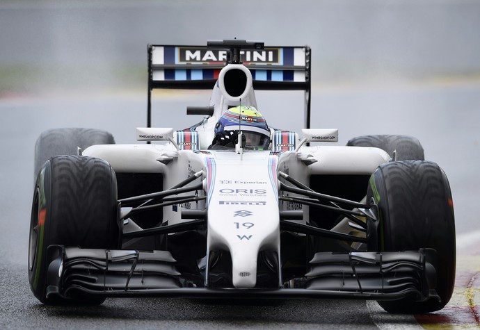 Felipe Massa no treino classificatório para o GP da Bélgica (Foto: AFP)