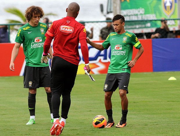 Neymar treino seleção brasileira  (Foto: André Durão / Globoesporte.com)