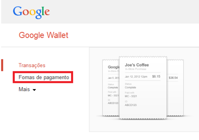 Formas de pagamento do Google Play (Foto: Reprodução/Lívia Dâmaso)