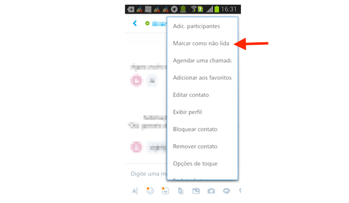 Marcando uma mensagem como não lida no Skype para Android (Foto: Reprodução/Marvin Costa) (Foto: Marcando uma mensagem como não lida no Skype para Android (Foto: Reprodução/Marvin Costa)) Marcando uma mensagem como não lida no Skype para Android (Foto: Reprodução/Marvin Costa) (Foto: Marcando uma mensagem como não lida no Skype para Android (Foto: Reprodução/Marvin Costa))