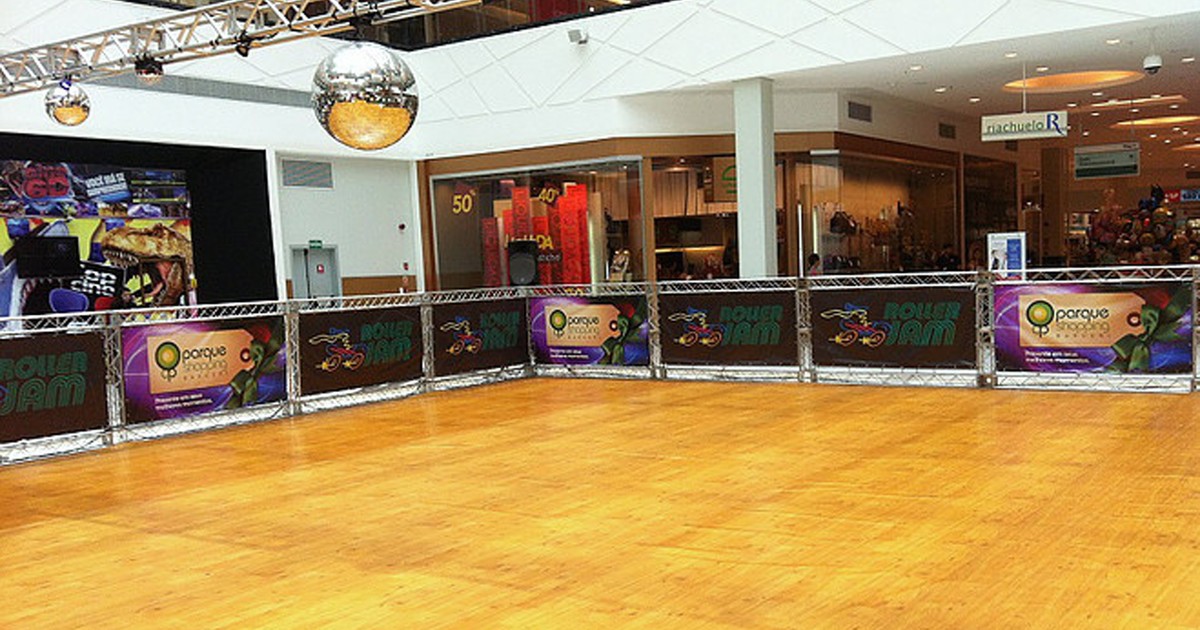 G1 Shopping monta pista de patinação com 150 m² inspirada na era