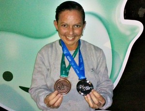 Nadadora Anair Rizzo fatura prata e bronze nos Jogos Nacionais do Sesi (Foto: Divulgação/Fiems)