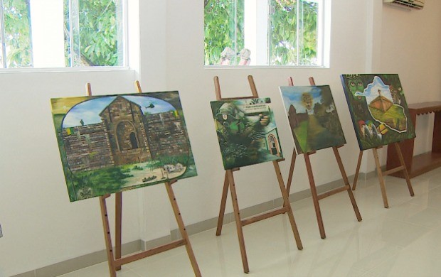 2º Concurso de Pintura da Brigada Príncipe da Beira ocorre em Porto Velho (Foto: Rondônia TV)